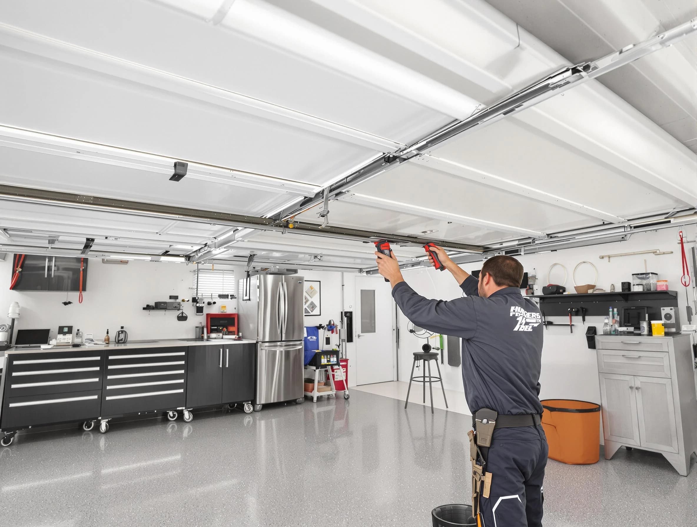 Overhead garage door repair service by Lindon Garage Door Repair in Lindon