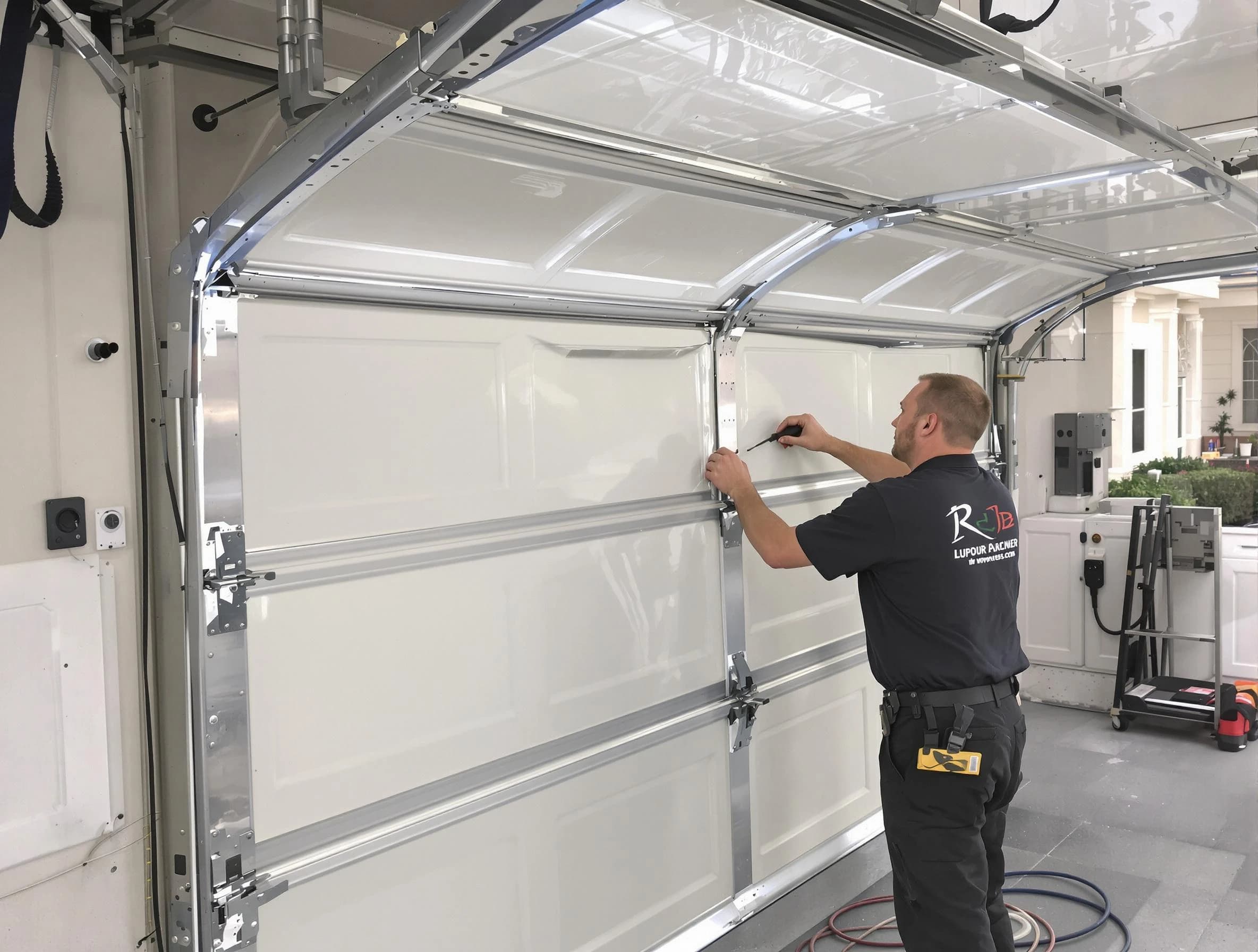 Lindon Garage Door Repair professional performing panel repair in Lindon