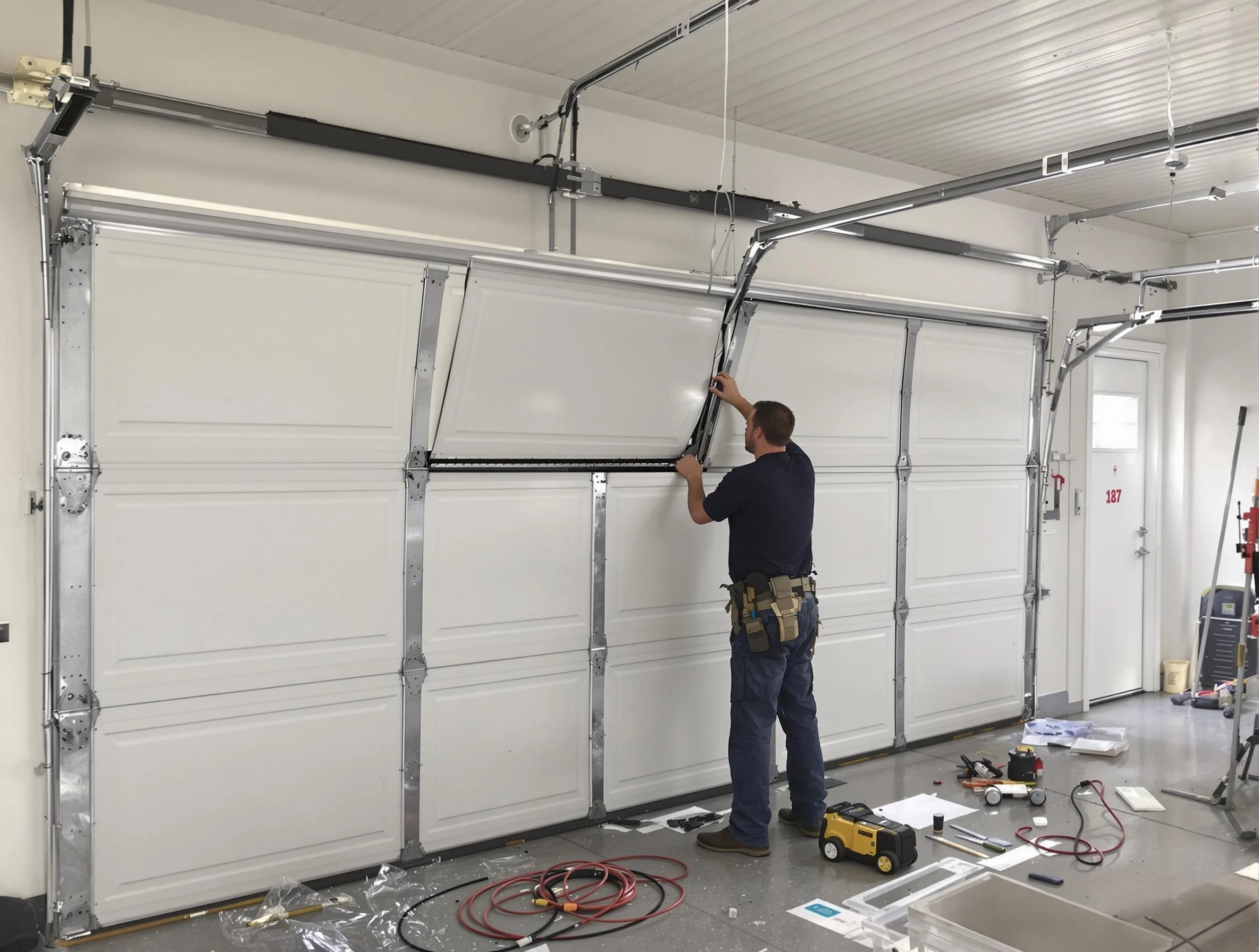 Garage Door Section Replacement in Lindon