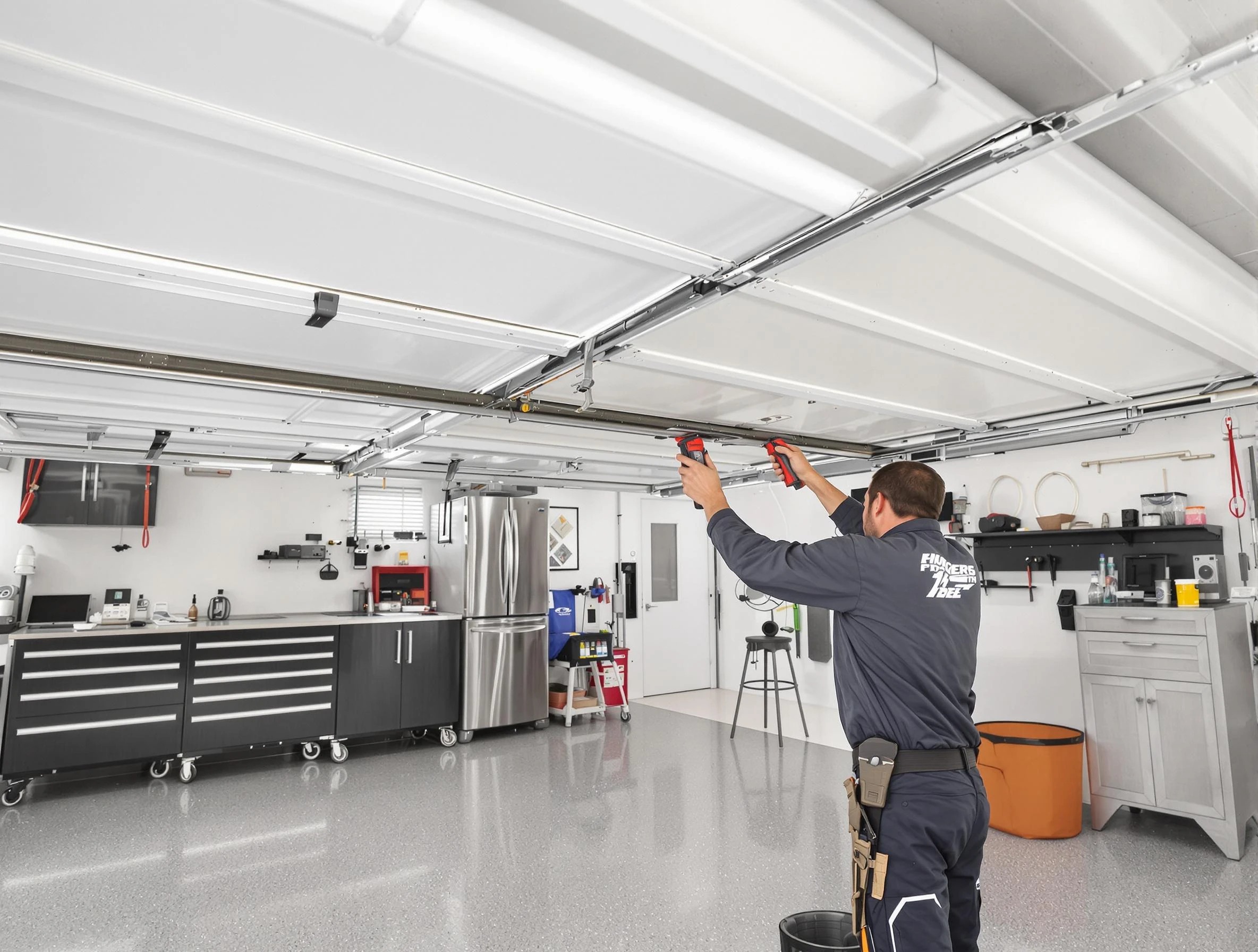 Overhead garage door repair service by Lindon Garage Door Repair in Lindon